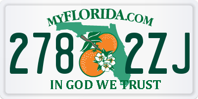 FL license plate 2782ZJ