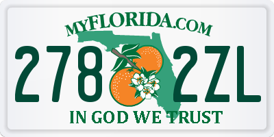 FL license plate 2782ZL