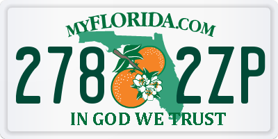 FL license plate 2782ZP