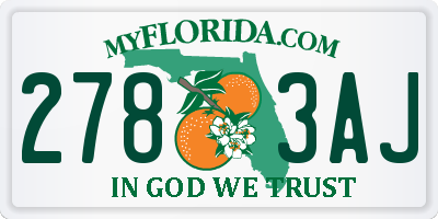 FL license plate 2783AJ