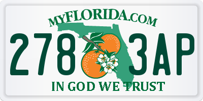 FL license plate 2783AP