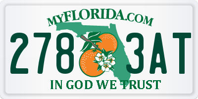 FL license plate 2783AT