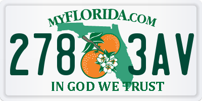 FL license plate 2783AV