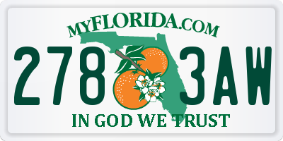 FL license plate 2783AW
