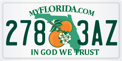 FL license plate 2783AZ