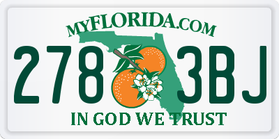 FL license plate 2783BJ