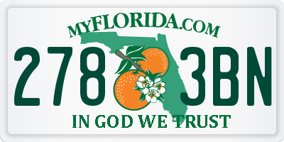 FL license plate 2783BN