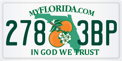 FL license plate 2783BP