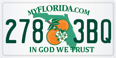FL license plate 2783BQ