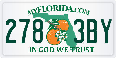 FL license plate 2783BY