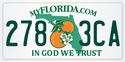 FL license plate 2783CA