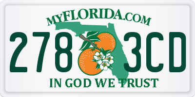 FL license plate 2783CD