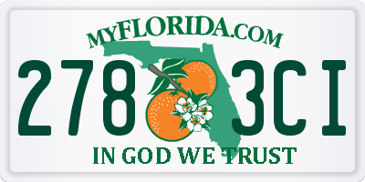 FL license plate 2783CI