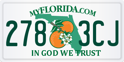 FL license plate 2783CJ