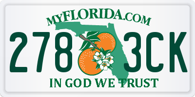 FL license plate 2783CK