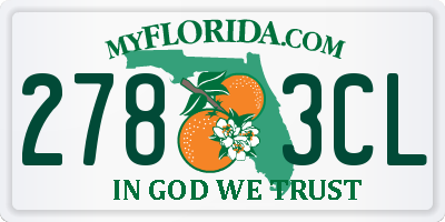 FL license plate 2783CL