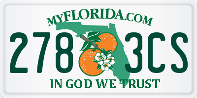 FL license plate 2783CS