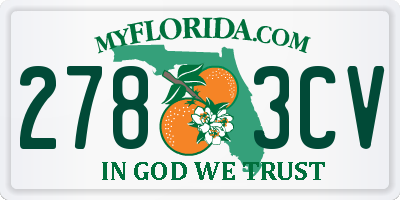 FL license plate 2783CV
