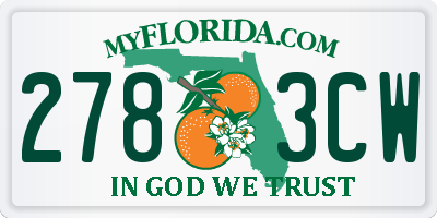 FL license plate 2783CW