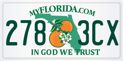 FL license plate 2783CX