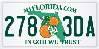 FL license plate 2783DA