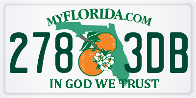 FL license plate 2783DB