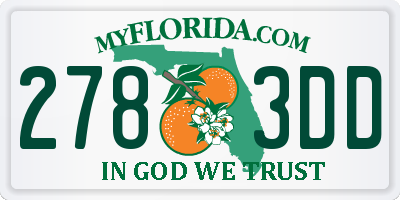 FL license plate 2783DD