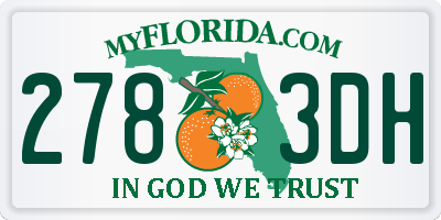 FL license plate 2783DH