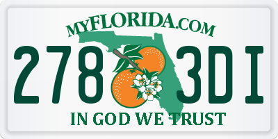FL license plate 2783DI