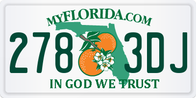 FL license plate 2783DJ