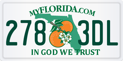 FL license plate 2783DL