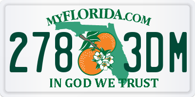 FL license plate 2783DM