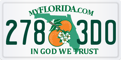 FL license plate 2783DO
