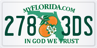 FL license plate 2783DS
