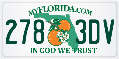FL license plate 2783DV