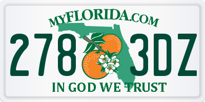 FL license plate 2783DZ