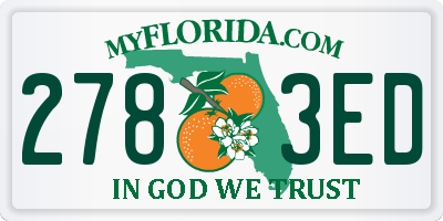 FL license plate 2783ED
