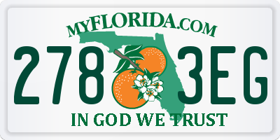 FL license plate 2783EG