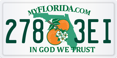 FL license plate 2783EI