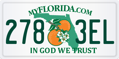 FL license plate 2783EL