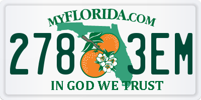 FL license plate 2783EM