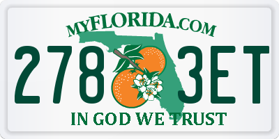 FL license plate 2783ET