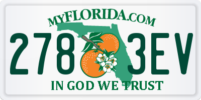 FL license plate 2783EV