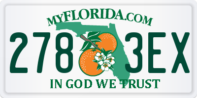 FL license plate 2783EX