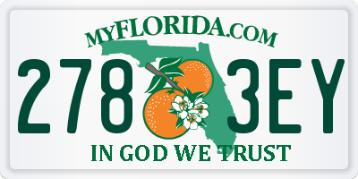 FL license plate 2783EY