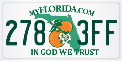 FL license plate 2783FF