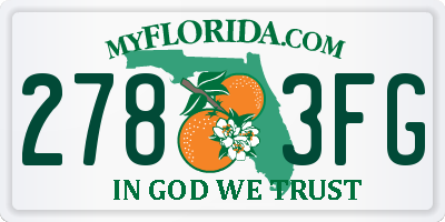 FL license plate 2783FG