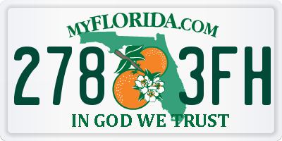 FL license plate 2783FH