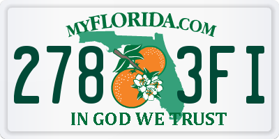 FL license plate 2783FI