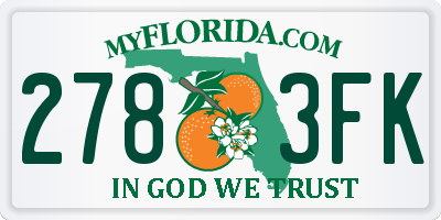 FL license plate 2783FK